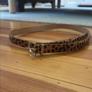 Leopard Print Women's leather Belt
